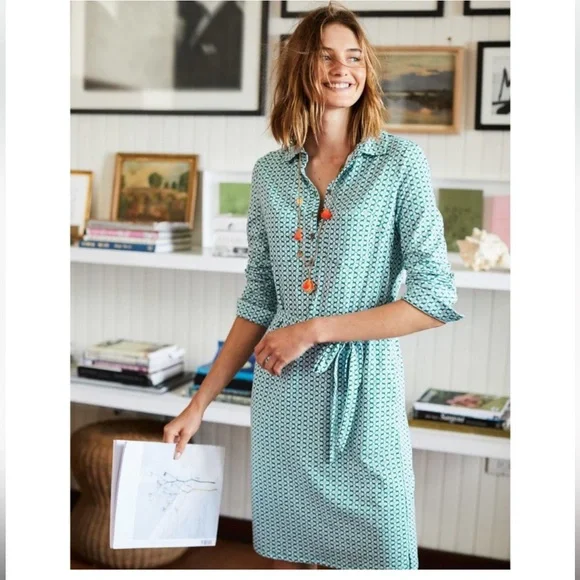 Boden | Dresses | Boden Jena Jersey Shirt Dress Size 4p | Poshmark